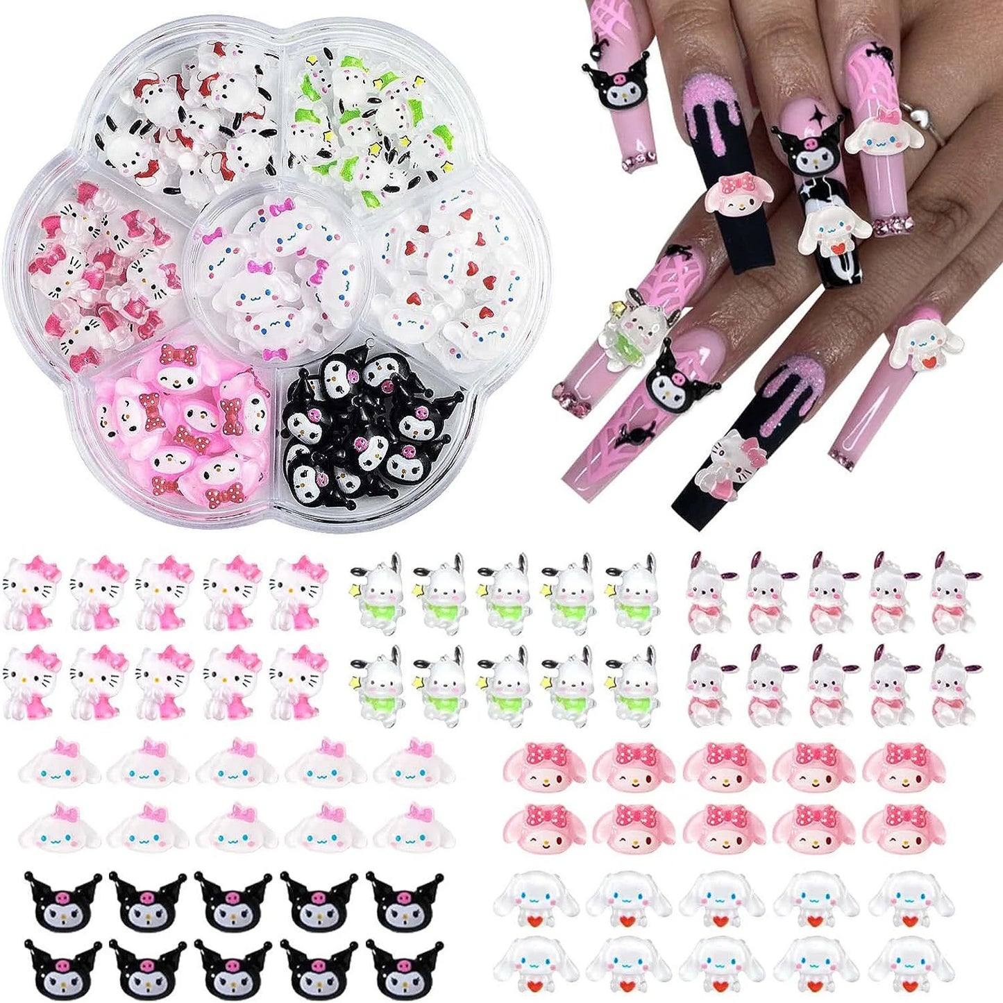 Sanrio Nail Charms (70 Pcs)