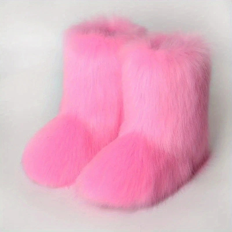 Fluffy Mid-calf Boots