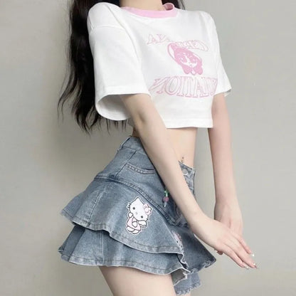 Angel Kitty Mini Skirt