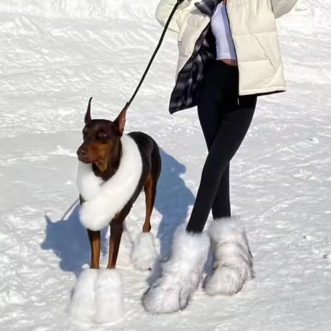 Fluffy Mid-calf Boots